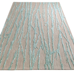 Enchanted Forest Branch Hand Tufted Wool Rug Mint Sage