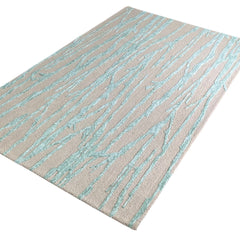 Enchanted Forest Branch Hand Tufted Wool Rug Mint Sage