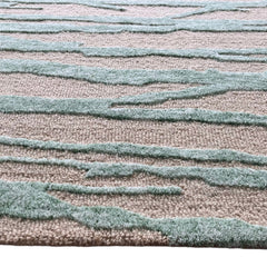 Enchanted Forest Branch Hand Tufted Wool Rug Mint Sage