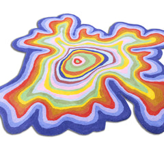Colorful Amoeba Hand Tufted Area Rug