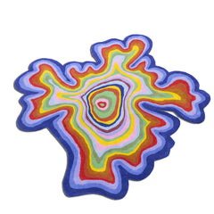 Colorful Amoeba Hand Tufted Area Rug