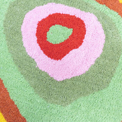 Colorful Amoeba Hand Tufted Area Rug