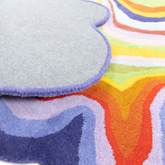 Colorful Amoeba Hand Tufted Area Rug
