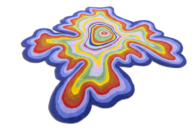 Colorful Amoeba Hand Tufted Area Rug