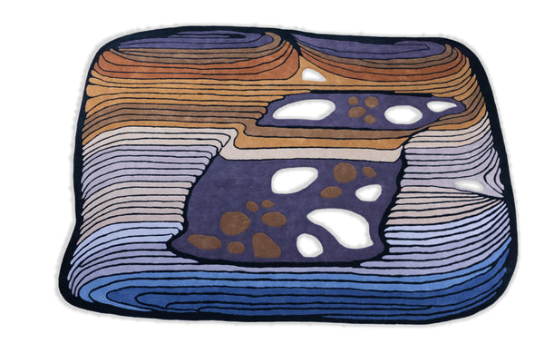 Contour Abstract Hand-Tufted Wool Rug | Sculptural Modern Area Rug with Organic Cutout Motif