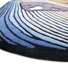 Contour Abstract Hand-Tufted Wool Rug | Sculptural Modern Area Rug with Organic Cutout Motif