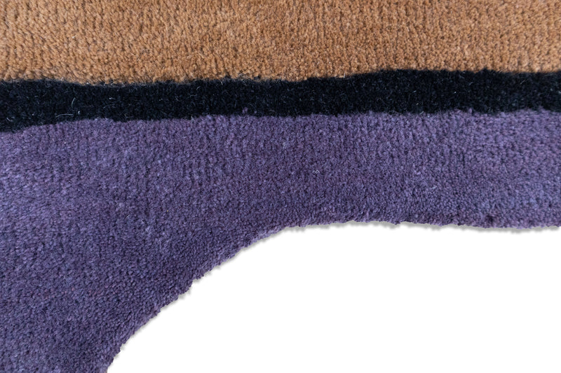 Contour Abstract Hand-Tufted Wool Rug | Sculptural Modern Area Rug with Organic Cutout Motif