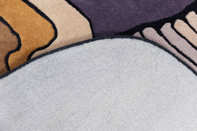 Contour Abstract Hand-Tufted Wool Rug | Sculptural Modern Area Rug with Organic Cutout Motif