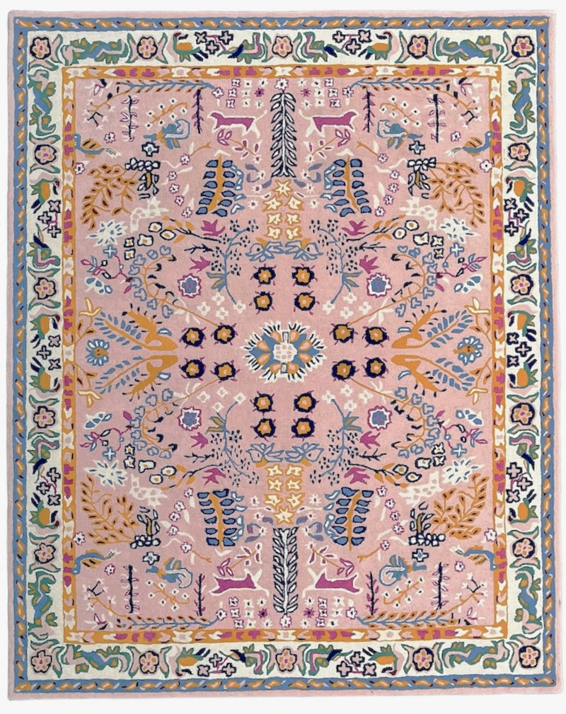 Avery Traditional Wool Rug | Hand Tufted Floral Area Rug | Vintage Botanical Carpet