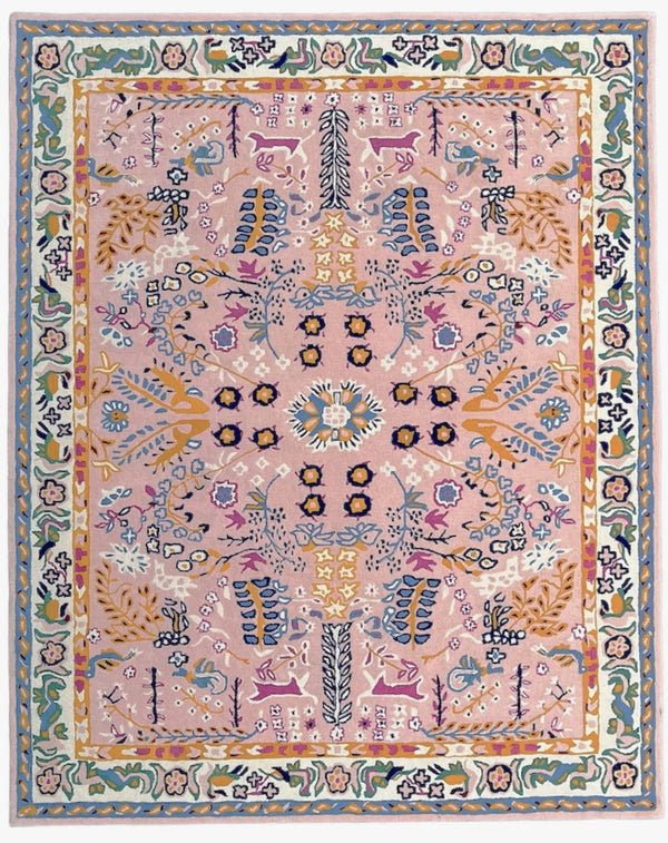 Avery Traditional Wool Rug | Hand Tufted Floral Area Rug | Vintage Botanical Carpet