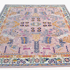 Avery Traditional Wool Rug | Hand Tufted Floral Area Rug | Vintage Botanical Carpet