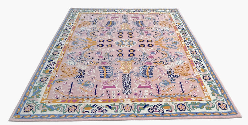 Avery Traditional Wool Rug | Hand Tufted Floral Area Rug | Vintage Botanical Carpet