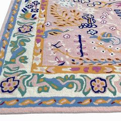Avery Traditional Wool Rug | Hand Tufted Floral Area Rug | Vintage Botanical Carpet