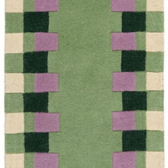 Kai Green Area Rug – Hand Tufted Wool Border Design