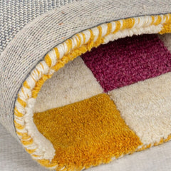 Kai Pink & Cream Area Rug – Hand Tufted Wool Border Design
