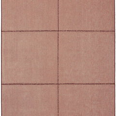 Dusty Rose Grid Rug | Hand-Tufted Geometric Wool Area Rug