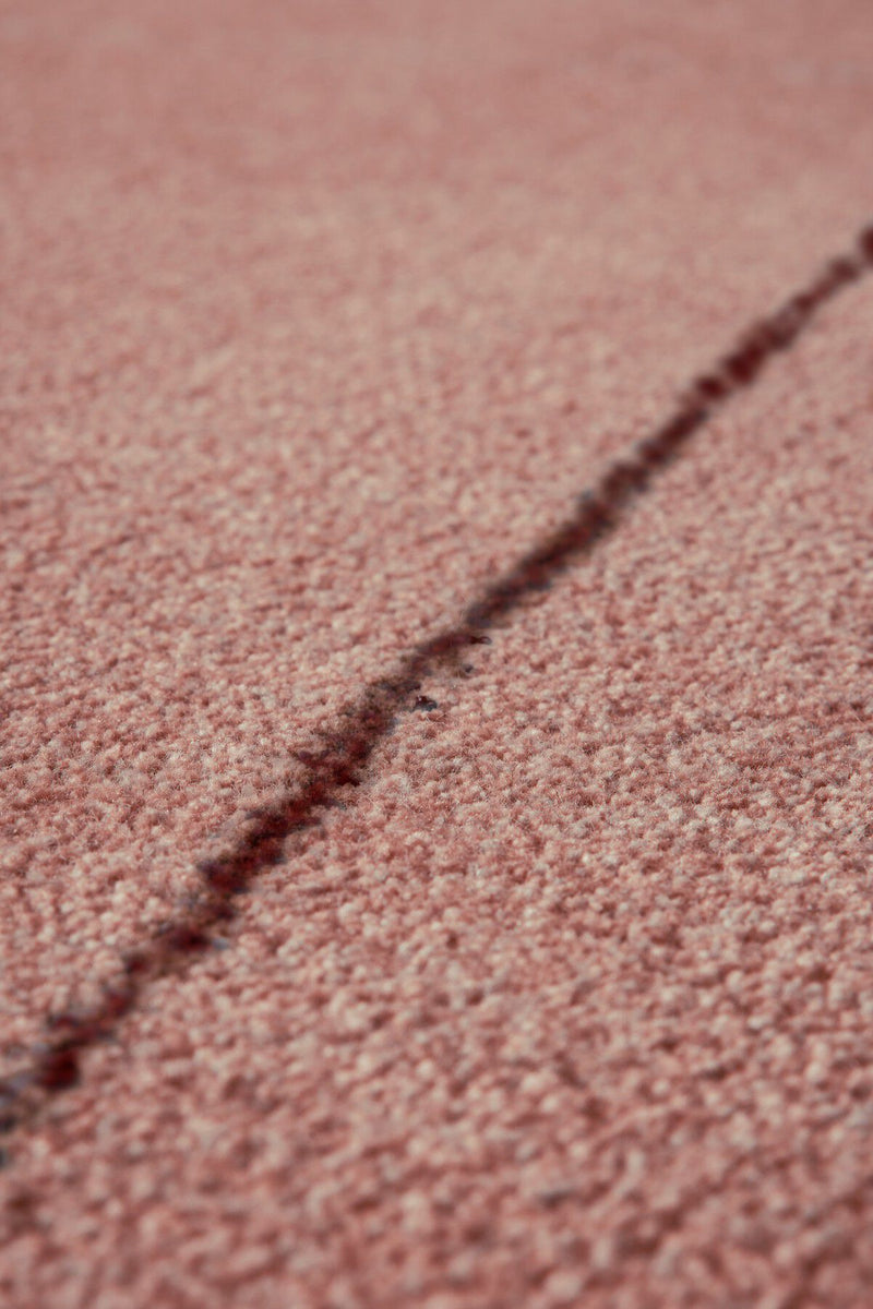 Dusty Rose Grid Rug | Hand-Tufted Geometric Wool Area Rug