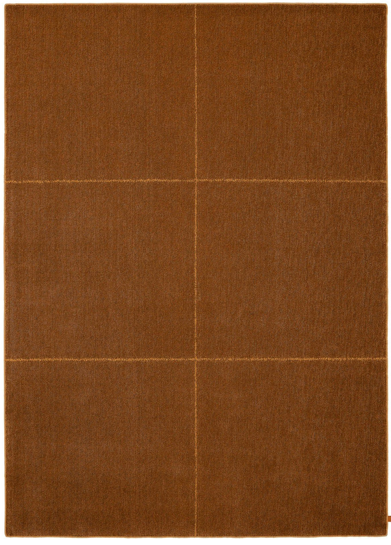 Brown Grid Rug | Hand-Tufted Geometric Area Rug