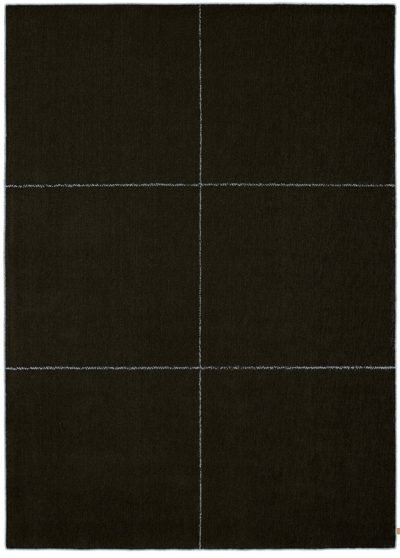 Olive Dark Green Grid Rug | Hand-Tufted Geometric Area Rug