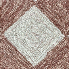 Leo Checkered Hand Tufted Wool Rug Terracotta