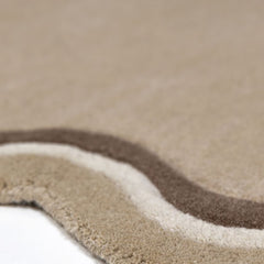 Ripple Scalloped Tufted Wool Rug - Neutral