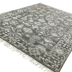 Tapis en laine tufté à la main vert sauge, tapis moderne texturé, tapis contemporain neutre (Copie)