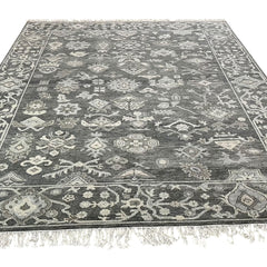 Tapis en laine tufté à la main vert sauge, tapis moderne texturé, tapis contemporain neutre (Copie)