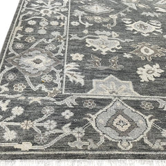 Tapis en laine tufté à la main vert sauge, tapis moderne texturé, tapis contemporain neutre (Copie)