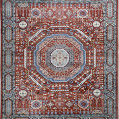 Muna Sherapi Gen-Z Hand Knotted Wool Area Rug – Red