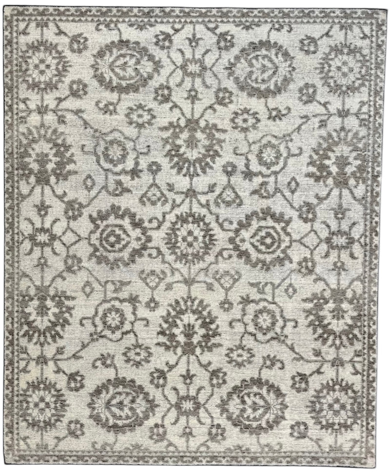 Ray Hand Knotted Wool Area Rug-Ivory