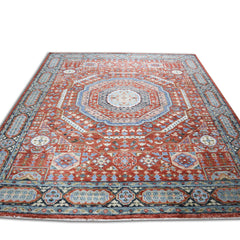 Muna Sherapi Gen-Z Hand Knotted Wool Area Rug – Red