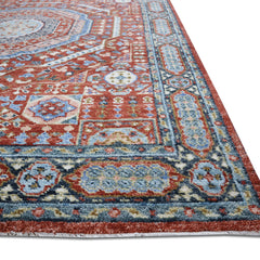 Muna Sherapi Gen-Z Hand Knotted Wool Area Rug – Red