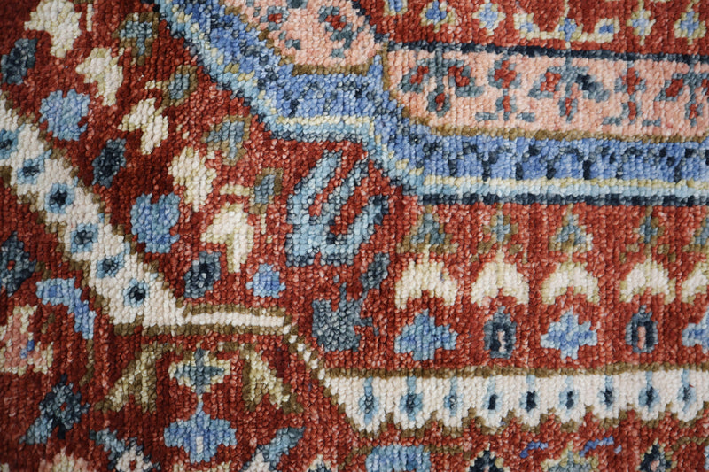 Muna Sherapi Gen-Z Hand Knotted Wool Area Rug – Red