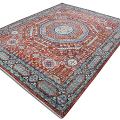 Muna Sherapi Gen-Z Hand Knotted Wool Area Rug – Red