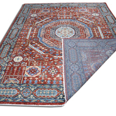 Muna Sherapi Gen-Z Hand Knotted Wool Area Rug – Red