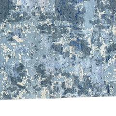 Mystic Abstract Hand Knotted Wool Silk Rug – Blue