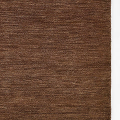 Okilo Brown Wool Rug | Solid Hand-Tufted Modern Area Rug