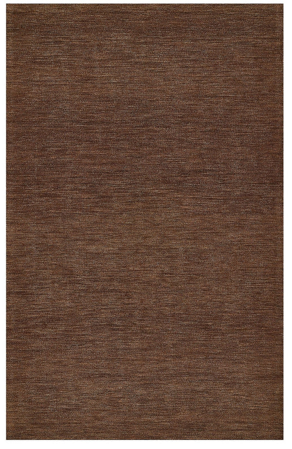 Okilo Brown Wool Rug | Solid Hand-Tufted Modern Area Rug