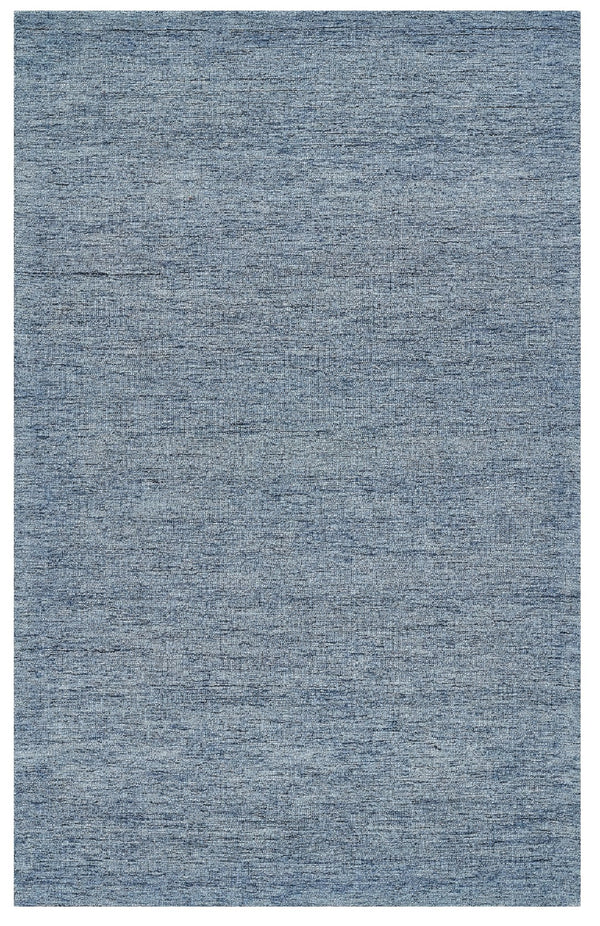 Okilo Denim Blue Wool Rug | Solid Hand-Tufted Modern Area Rug