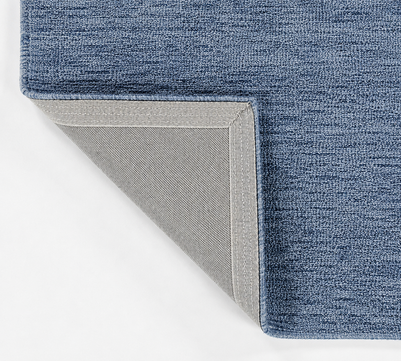 Okilo Denim Blue Wool Rug | Solid Hand-Tufted Modern Area Rug