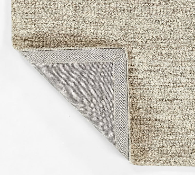 Okilo Solid Neutral Wool Rug | Solid Hand-Tufted Modern Area Rug