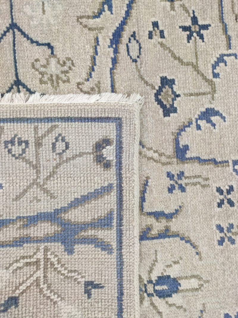 Ranthambore Allover Hand Knotted Wool Area Rug-Beige