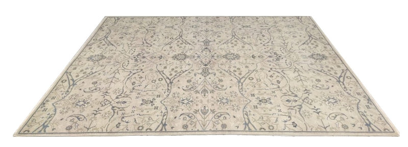 Ranthambore Allover Hand Knotted Wool Area Rug-Beige