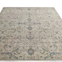 Ranthambore Allover Hand Knotted Wool Area Rug-Beige