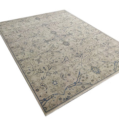 Ranthambore Allover Hand Knotted Wool Area Rug-Beige