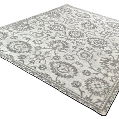 Ray Hand Knotted Wool Area Rug-Ivory