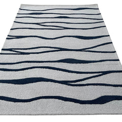 Ripple Wave Hand Tufted Wool Rug grey