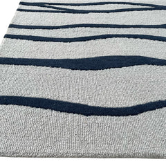 Ripple Wave Hand Tufted Wool Rug grey