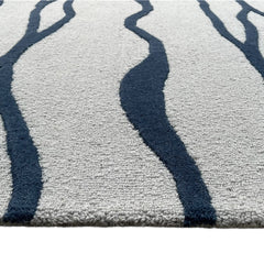 Ripple Wave Hand Tufted Wool Rug grey
