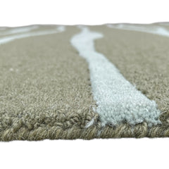 Ripple Wave Hand Tufted Wool Rug green